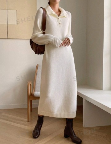 Rochie maxi Shein, crem