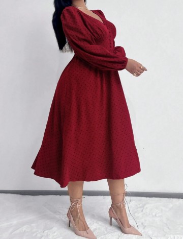 Rochie midi Shein Curve+, roșu
