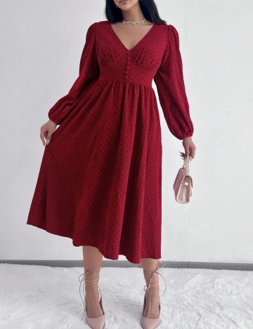 Rochie midi Shein Curve+, roșu