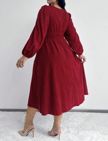 Rochie midi Shein Curve+, roșu
