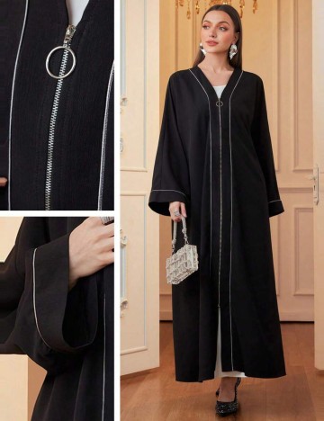 Cardigan lung Shein, negru