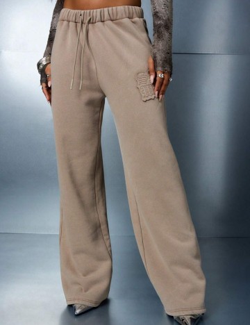 Pantaloni de trening Shein, bej