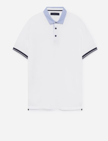 Tricou polo Lefties, alb