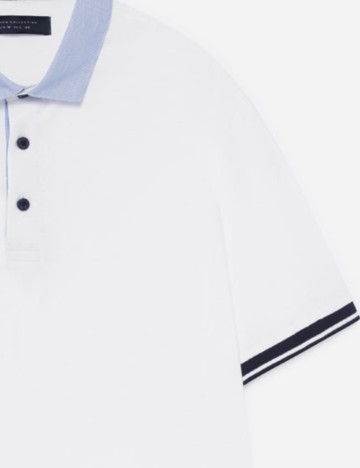 Tricou polo Lefties, alb