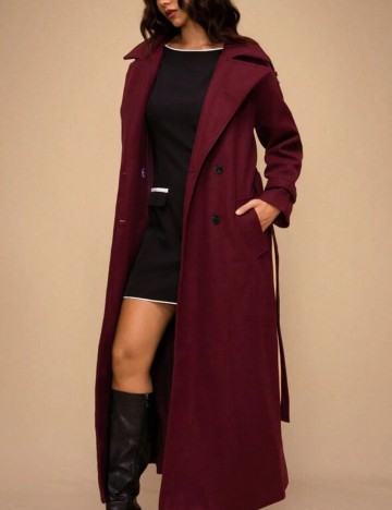 Palton Shein, vișiniu