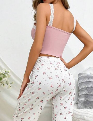 Maiou de pijama Shein, roz