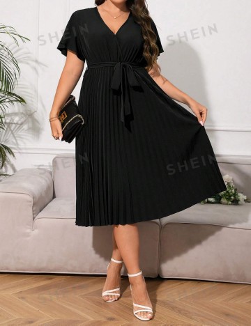 Rochie midi Shein Curve+, negru