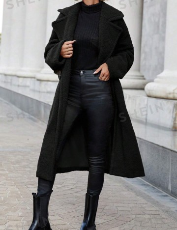 Palton Shein, negru
