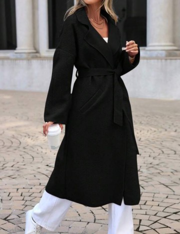 Palton Shein, negru