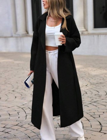 Palton Shein, negru