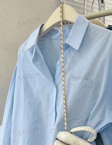 Cămașă Shein, albastru