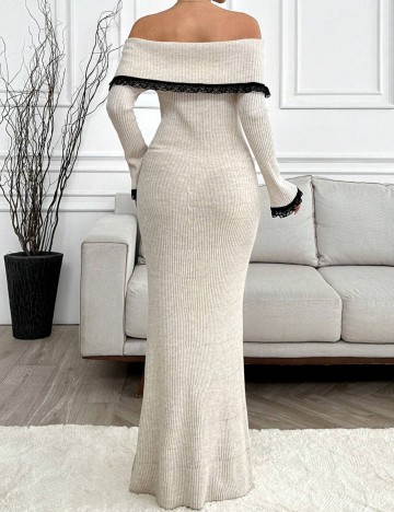 Rochie maxi Shein, crem