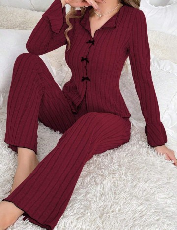 Compleu pijamale Shein, vișiniu
