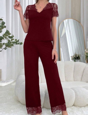 Compleu pijamale Shein, vișiniu