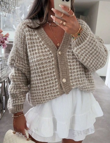 Cardigan Shein, bej