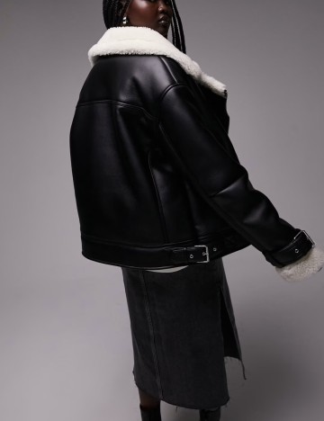 Cojoc Topshop, negru