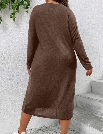 Rochie midi Shein Curve+, maro