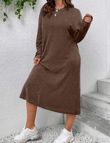 Rochie midi Shein Curve+, maro