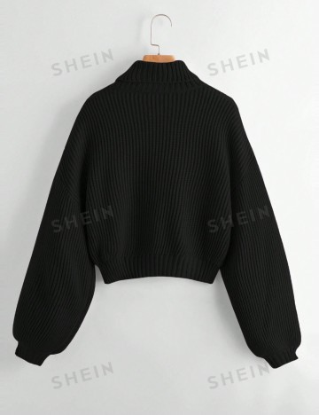 Pulover Romwe by Shein, negru