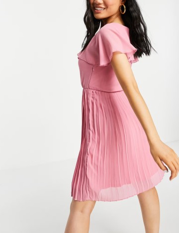 Rochie mini Vila, roz
