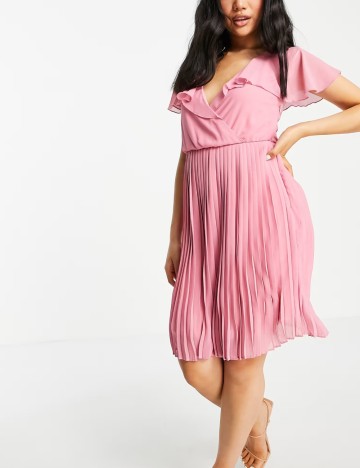Rochie mini Vila, roz