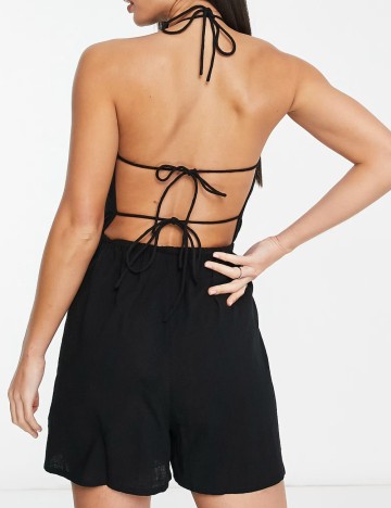 Salopetă scurtă ASOS, negru