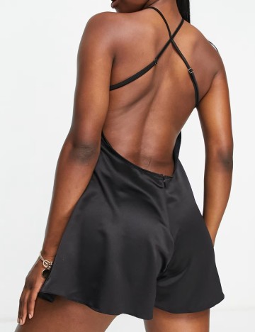 Salopetă scurtă ASOS, negru