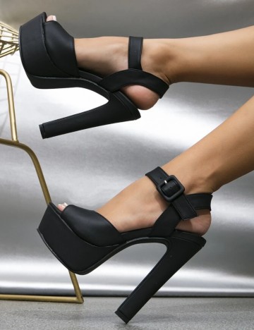 Sandale Cu Toc Shein, negru