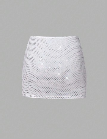 Fustă mini Shein, alb