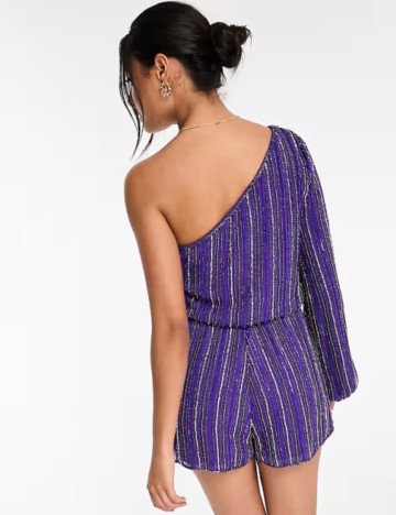 Salopetă scurtă ASOS, mov
