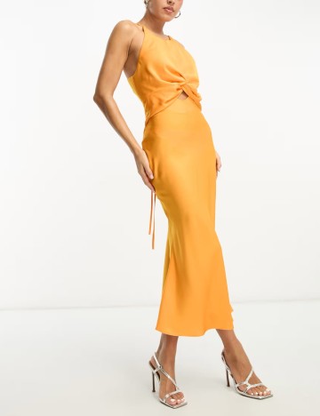 Rochie maxi ASOS, portocaliu