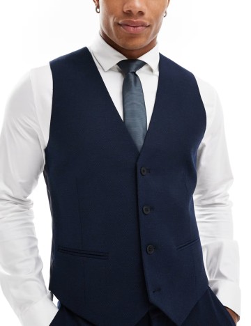 Vestă de costum ASOS, albastru