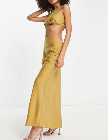 Rochie maxi ASOS, galben mustar