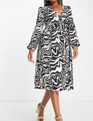 Rochie midi Monki, mix culori