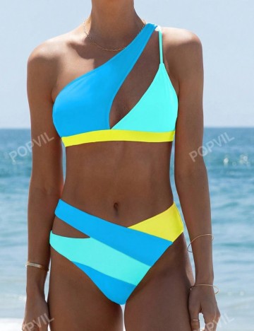 Costum de baie Shein, mix culori