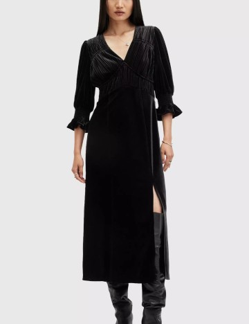 Rochie midi Allsaints, negru