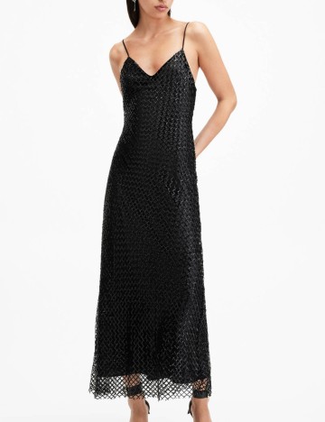 Rochie midi Allsaints, negru