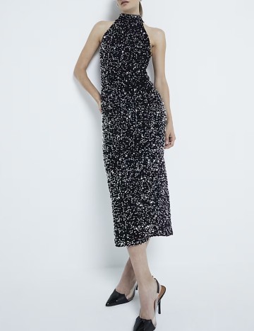 Rochie midi River Island, negru