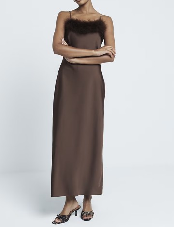 Rochie midi River Island, maro