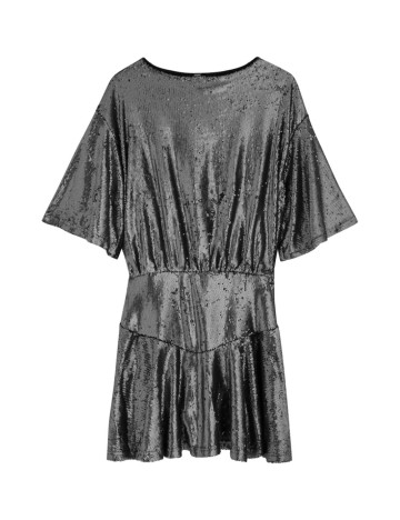 Rochie mini Free People, gri verzui