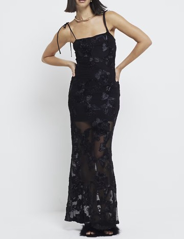 Rochie maxi River Island, negru