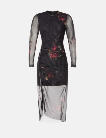 Rochie midi Allsaints, negru