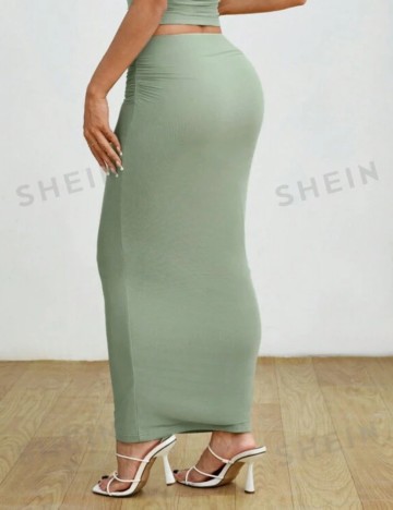 Fustă maxi Shein, verde