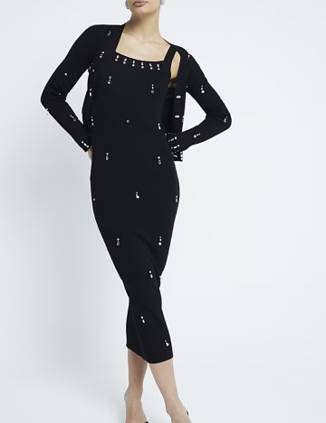 Rochie midi River Island, negru