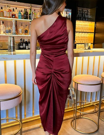 Rochie midi AX Paris, vișiniu