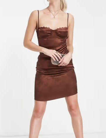 Rochie mini Lola May, maro