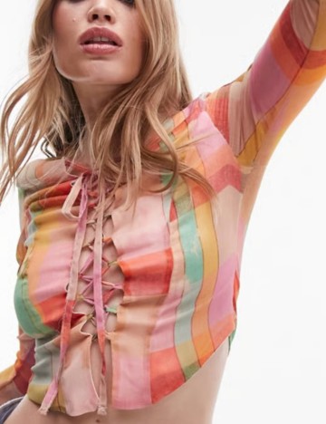 Cămașă Topshop, mix culori