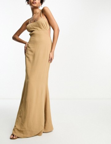 Rochie maxi ASOS, bej
