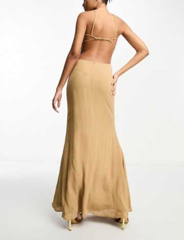 Rochie maxi ASOS, bej