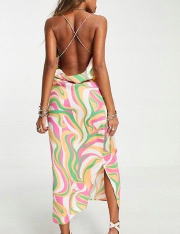 Rochie midi Only, mix culori